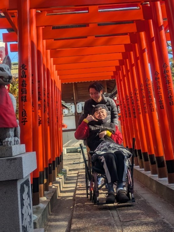 大阪市西成区の就Bの外出レク神社参拝